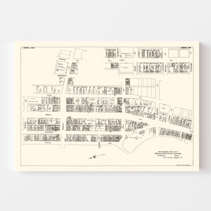 Vintage Map of Akron, OH Business Section 1929