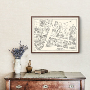 Vintage Map of Albany, NY Business Section 1929