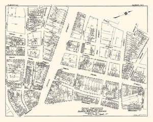 Vintage Map of Albany, NY Business Section 1929