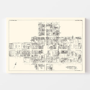 Vintage Map of Allentown, PA Business Section 1929
