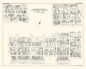 Vintage Map of Altoona, PA Business Section 1929