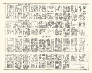 Vintage Map of Canton, OH Business Section 1929