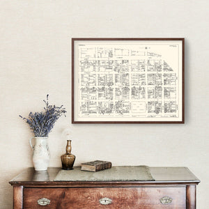 Vintage Map of Chicago, IL Business Section 1929