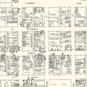 Vintage Map of Chicago, IL Business Section 1929