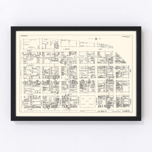 Vintage Map of Chicago, IL Business Section 1929