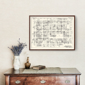 Vintage Map of Cincinnati, OH Business Section 1929