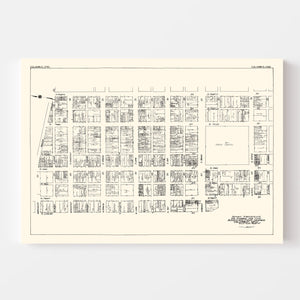 Vintage Map of Columbus, OH Business Section 1929