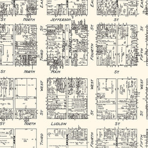 Vintage Map of Dayton, OH Business Section 1929