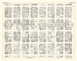 Vintage Map of Denver, CO Business Section 1929
