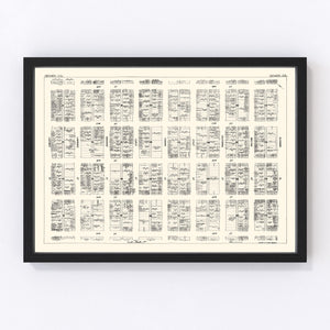 Vintage Map of Denver, CO Business Section 1929