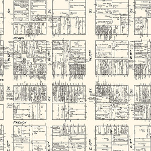 Vintage Map of Erie, PA Business Section 1929