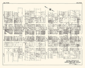 Vintage Map of Erie, PA Business Section 1929