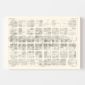 Vintage Map of Evansville, IN Business Section 1929