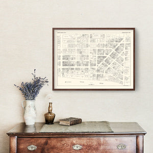 Vintage Map of Grand Rapids, MI Business Section 1929
