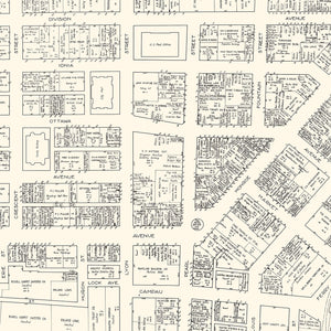 Vintage Map of Grand Rapids, MI Business Section 1929