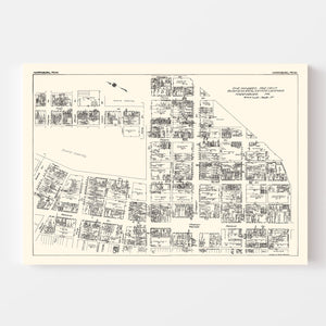 Vintage Map of Harrisburg, PA Business Section 1929