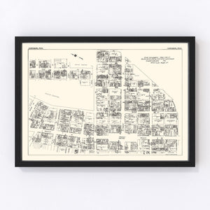 Vintage Map of Harrisburg, PA Business Section 1929