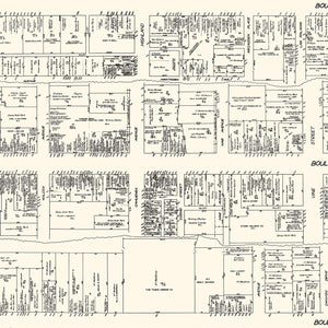 Vintage Map of Hollywood, CA Business Section 1929