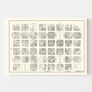 Vintage Map of Houston, TX Business Section 1929