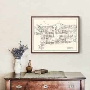 Vintage Map of Johnstown, PA Business Section 1929