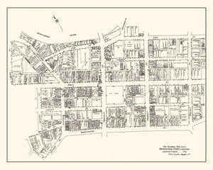 Vintage Map of Johnstown, PA Business Section 1929