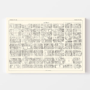 Vintage Map of Kansas City, MO Business Section 1929