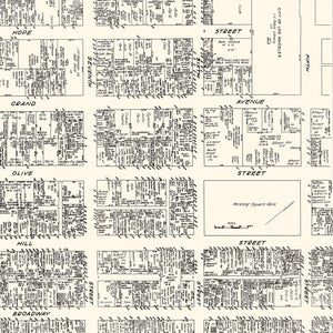 Vintage Map of Los Angeles, CA Business Section 1929