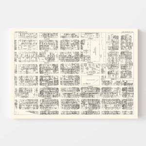 Vintage Map of Los Angeles, CA Business Section 1929