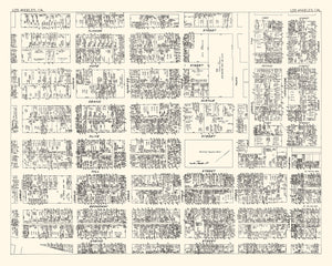 Vintage Map of Los Angeles, CA Business Section 1929