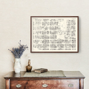 Vintage Map of Los Angeles, CA Business Section 1929