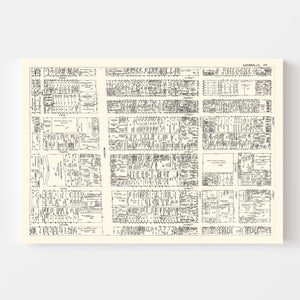 Vintage Map of Louisvillle, KY Business Section 1929