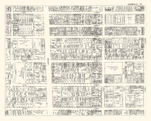 Vintage Map of Louisvillle, KY Business Section 1929