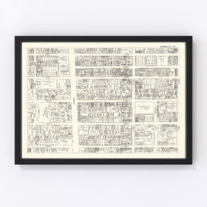 Vintage Map of Louisvillle, KY Business Section 1929