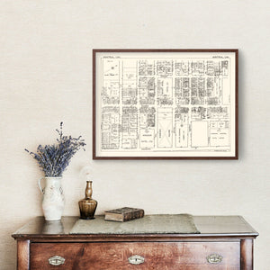 Vintage Map of Montreal, Canada 1929