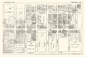 Vintage Map of Montreal, Canada 1929