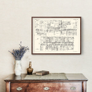 Vintage Map of Montreal, Canada 1929