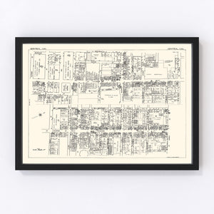 Vintage Map of Montreal, Canada 1929