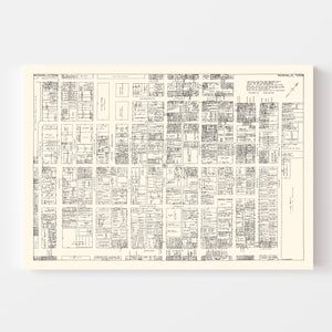 Vintage Map of Nashville, TN Business Section 1929