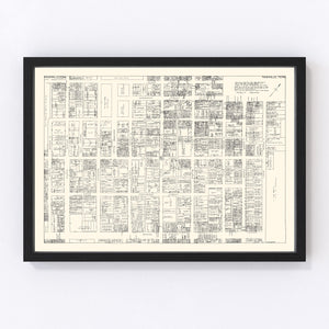 Vintage Map of Nashville, TN Business Section 1929