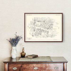 Vintage Map of North Adams, MA Business Section 1929