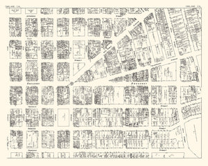 Vintage Map of Oakland, CA Business Section 1929
