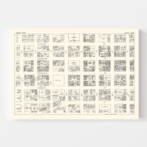 Vintage Map of Omaha, NE Business Section 1929