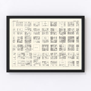 Vintage Map of Omaha, NE Business Section 1929