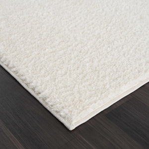 Judy White Washable Runner Rug