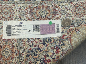 Turkish Silk Runner Rug 2.6 x 13, Dome Design, Hereke Runner, Bamboo Silk, New