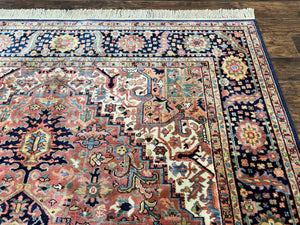 Karastan Rug 8.8 x 12, Karastan Heriz #726, Wool Pile Karastan Area Rug, Rare Hard to Find, Original 700 Series