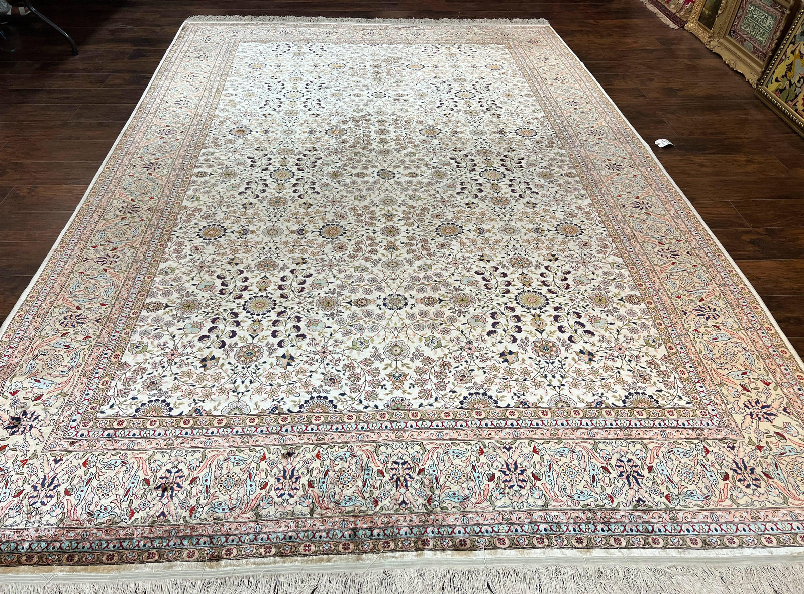 Wonderful Turkish Silk Rug 8x12, Handmade, Fine 320 KPSI