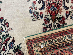 Palace Size Persian Rug 10 x 21 ft, Antique Hamadan Bibikabad Carpet, Handmade Antique Wool Oversized Rug, Ivory, Semi Open Field