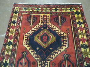 3' 4"X 7' Antique Handmade Turkish Wool Rug Organic #101