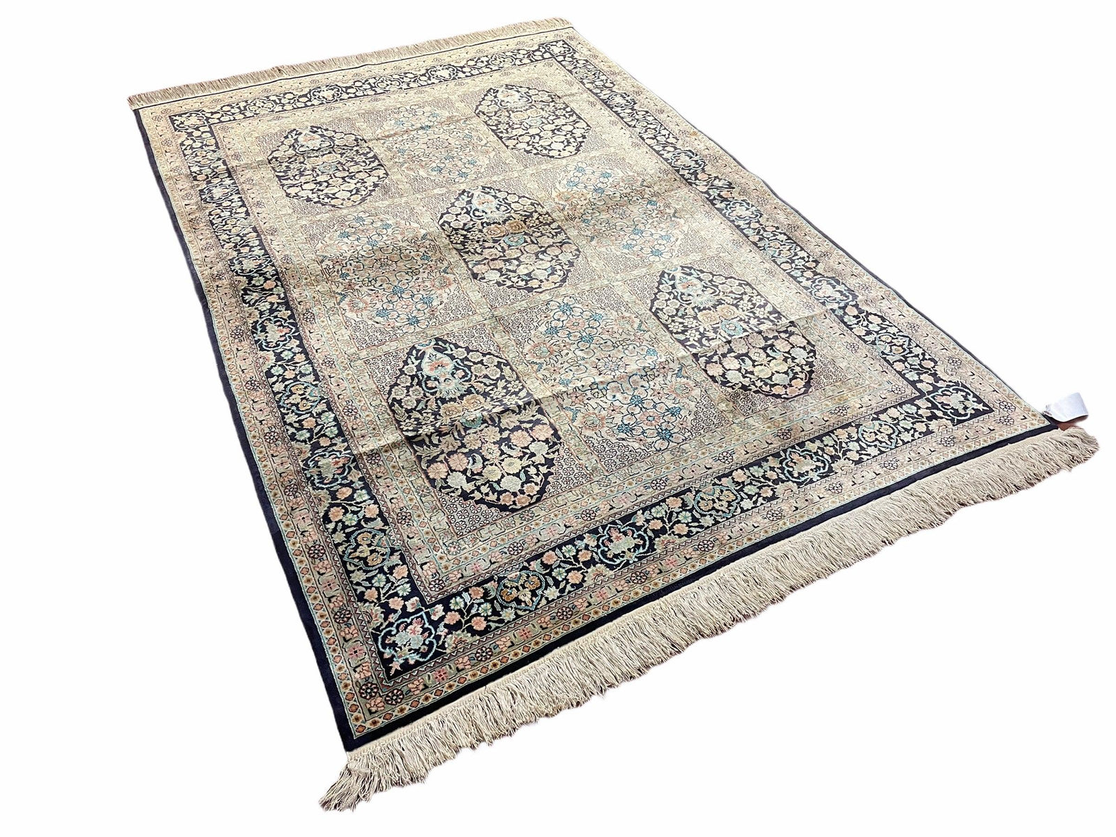 4' X 6' Vintage Fine Hand Made Turkish Oriental Silk Rug 400 KPSI Wow